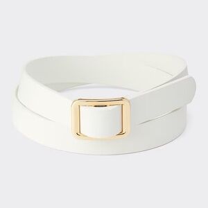 GU Square Buckle Holeless Belt
